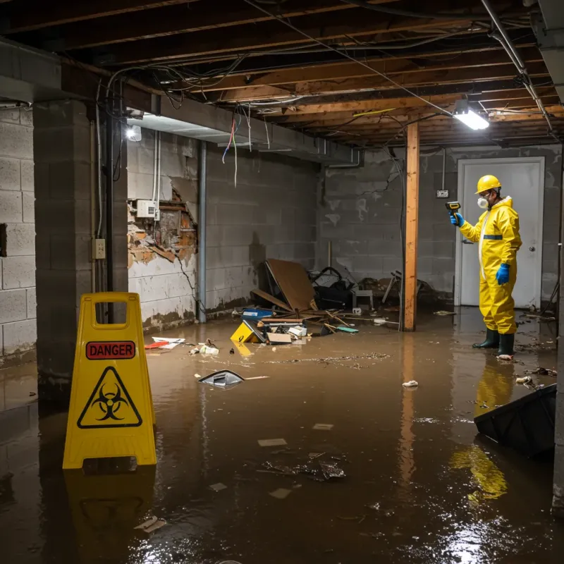 Flooded Basement Electrical Hazard in Charlestown, NH Property